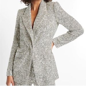 Express sequin boyfriend blazer